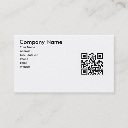 Customizable QR Code Business Card