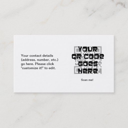 Customizable QR Code Business Card