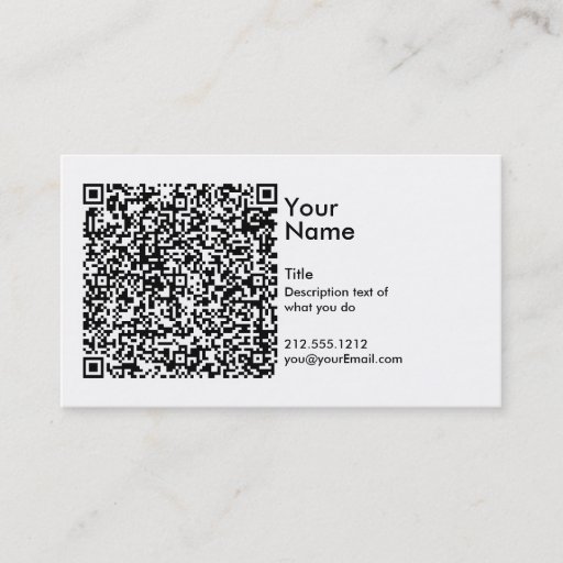 Customizable QR Code Business Card