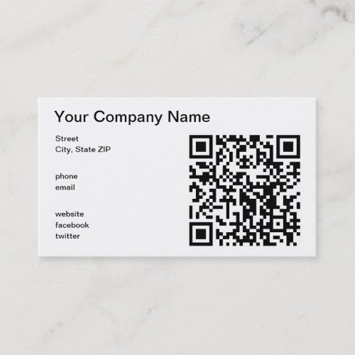 QR Code Business Card Templates