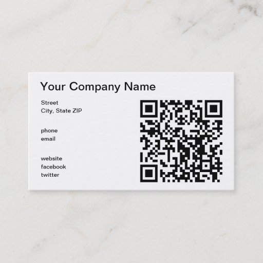 Customizable QR Code Business Card Templates