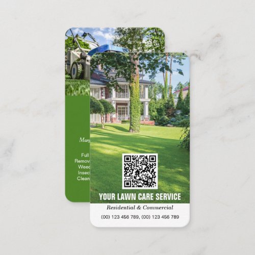 QR code business card for Lawn Care
