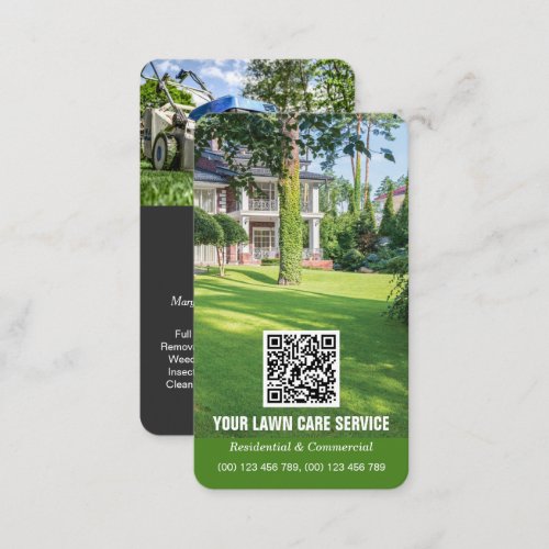 QR code business card for Lawn Care