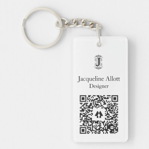 QR Code Business Card Keychain