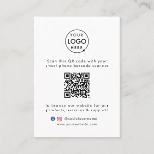 QR Code Business Card Large Promotional Cards