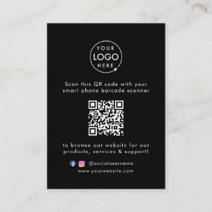 QR Code Business Card   Large Promotional Cards