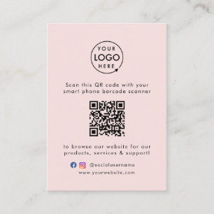 QR Code Business Card   Large Promotional Cards