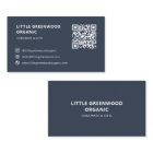 QR Code Business Card | Modern Minimal Navy Blue