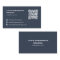 QR Code Business Card | Modern Minimal Navy Blue