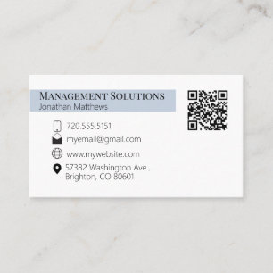 QR code Business Card Steele Blue