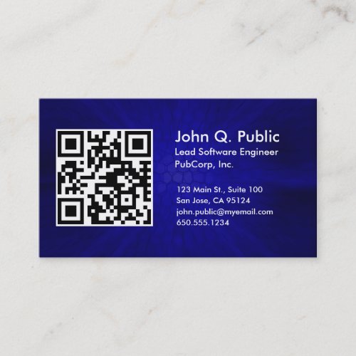 QR Code Business Card Template