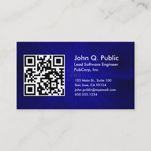 Customizable QR Code Business Card Template