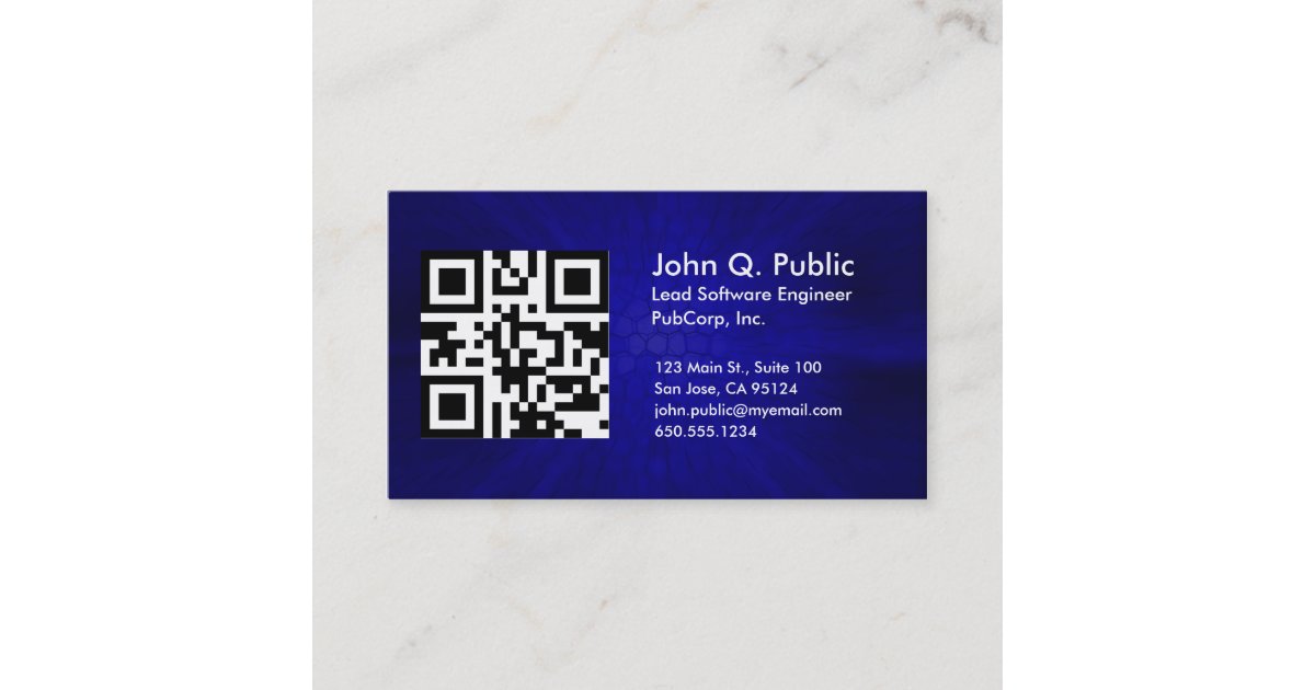 QR Code Business Card Template | Zazzle