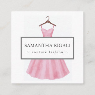 QR Code Business Card – Watercolor Dress