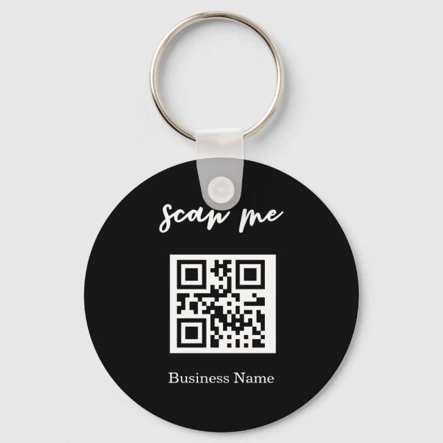 QR Code Business Card Your Logo Custom Keychain (Front)