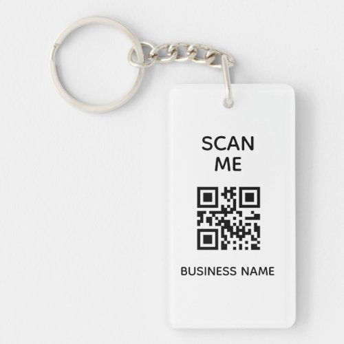 QR Code Business Card Your Logo Custom Keychain