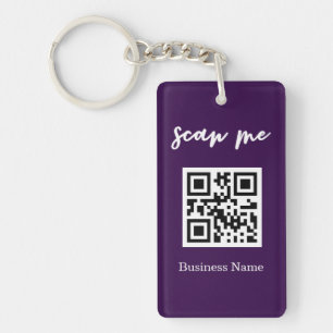 QR Code Business Card Your Logo Custom Keychain