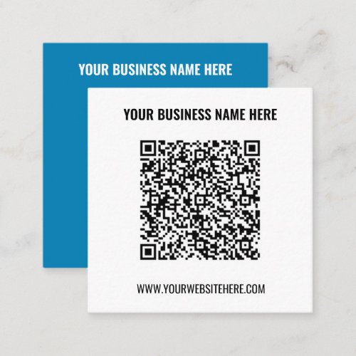 QR Code Business Card Your Text Info and Colors