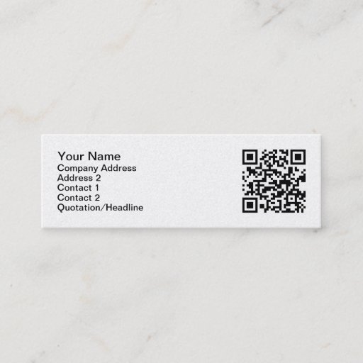 Customizable QR Code Business Cards