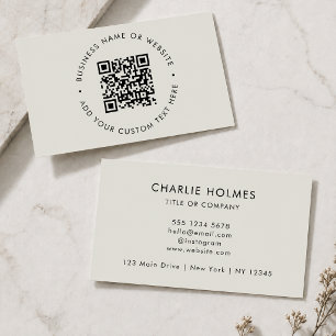 QR Code Business Cards Custom Scannable Card