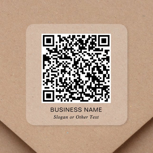 QR Code Business Clear Square Sticker (Creator Uploaded)
