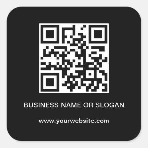 QR Code Business Company Corporate Professional Square Sticker