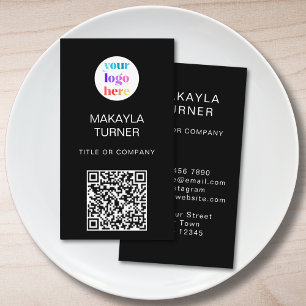 QR Code Business Company Logo  Business Card