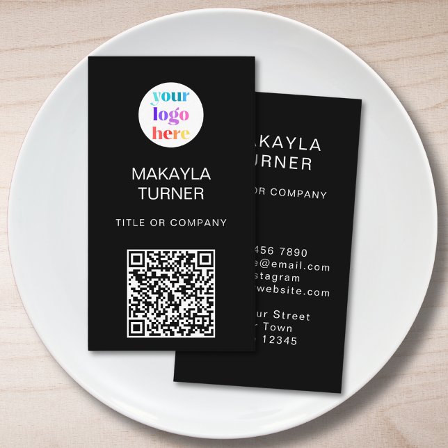 QR Code Business Company Logo  Card (Creator Uploaded)