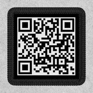 QR Code Business Corporate Minimalist Patch Black