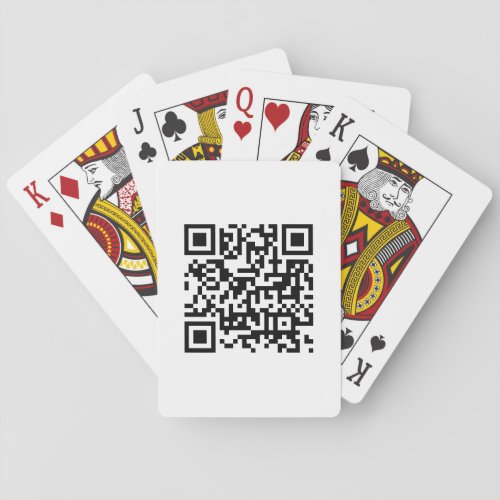 QR Code Business Corporate Minimalist White Playing Cards