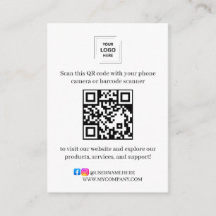 QR Code Business Customer Review Insert Card
