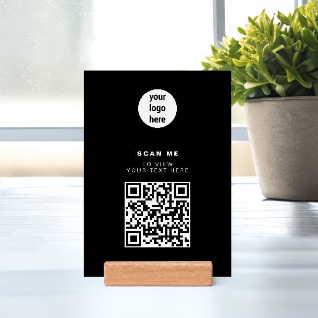 QR Code Business Logo Black Minimalist Business Holder (Insitu 1)