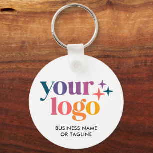 QR Code Business Logo Branded Keychain