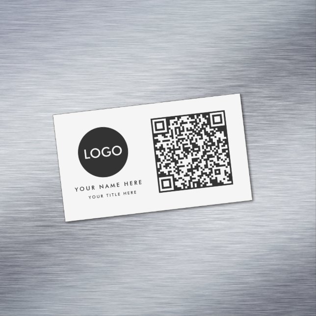 QR Code Business Logo   Card Magnet (In Situ)