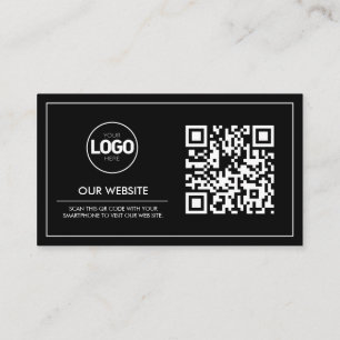 QR Code Business Logo Card   Modern Minimalist