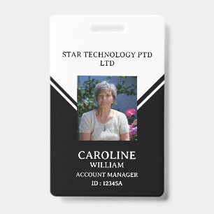 QR Code Business Logo Company Employee Work Badge