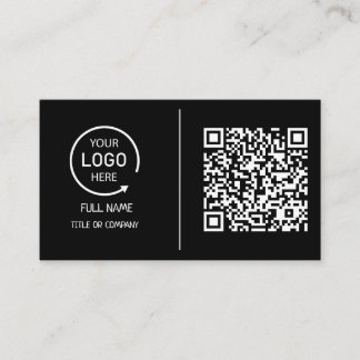 QR Code Business Logo | Modern Blush Pink Business Calling Card