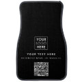 QR Code Business Logo Modern Business Black Car Floor Mat | Zazzle