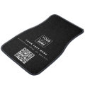 QR Code Business Logo Modern Business Black Car Floor Mat | Zazzle