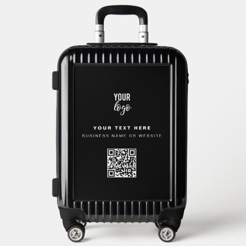 QR Code Business Logo Modern Business Black Luggage