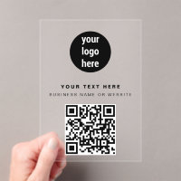 QR Code Business Logo Modern Minimalist Black