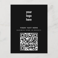 QR Code Business Logo Modern Minimalist Black