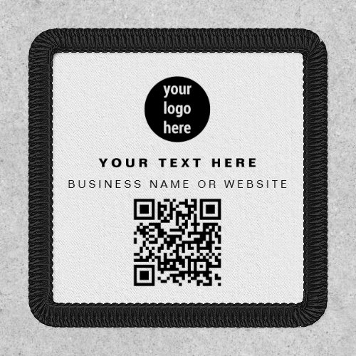 QR Code Business Logo Modern Minimalist Business Patch