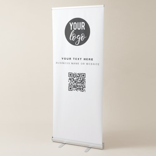 QR Code Business Logo Modern Minimalist Business Retractable Banner