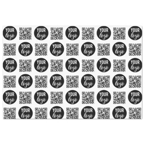QR Code Business Logo Modern Minimalist Business   Tissue Paper