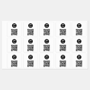 QR Code Business Logo Modern Minimalist White Labels