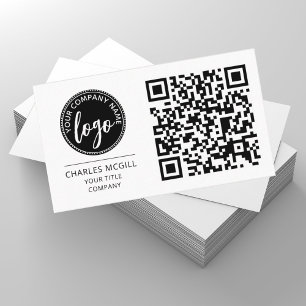 QR Code Business Logo   Modern Professional  Card