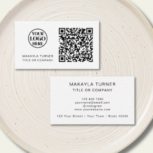 QR Code Business Logo Modern Professional Card