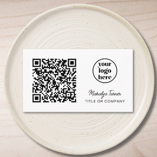 QR Code Business Logo Modern Professional Card