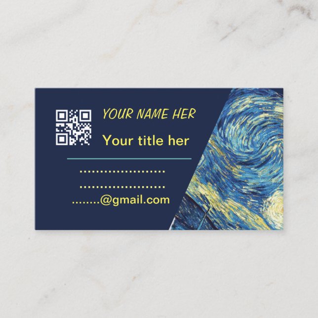 QR Code Business Logo. Modern Professional  Enclosure Card (Front)